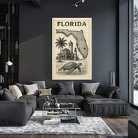 Florida Landmarks And Wildlife Poster