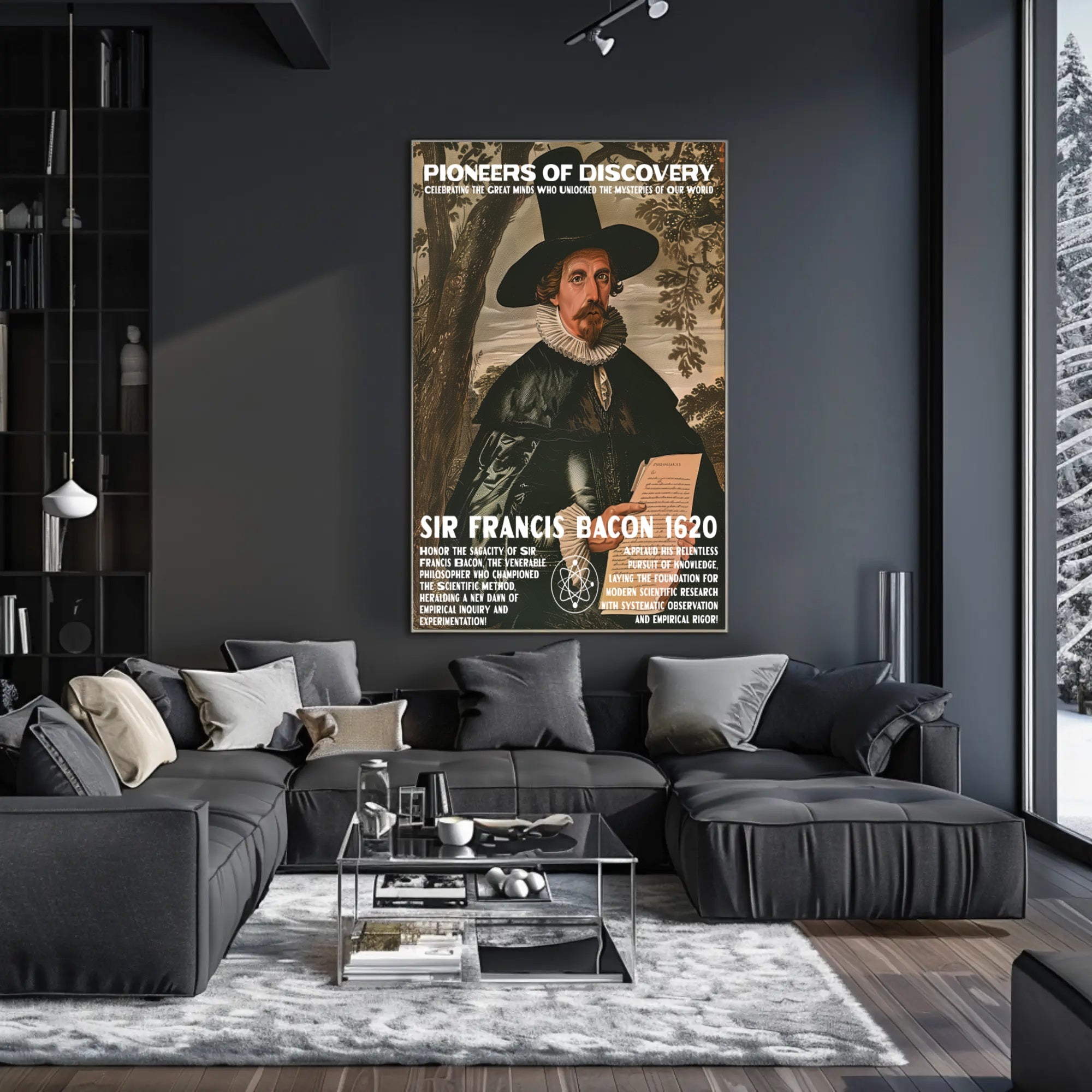 Sir Francis Bacon Historical Educational Poster