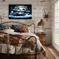 Playful Panda In The Snow Poster