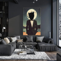 Cosmic Elegance Surreal Poster Print Wall Art
