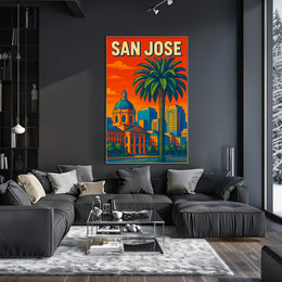 San Jose Cityscape Poster