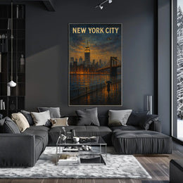 New York City at Dusk Poster