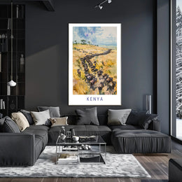 Kenya Wildlife Adventure in Motion Travel Poster PosterGoat