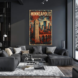 Minneapolis Skyline Art Poster