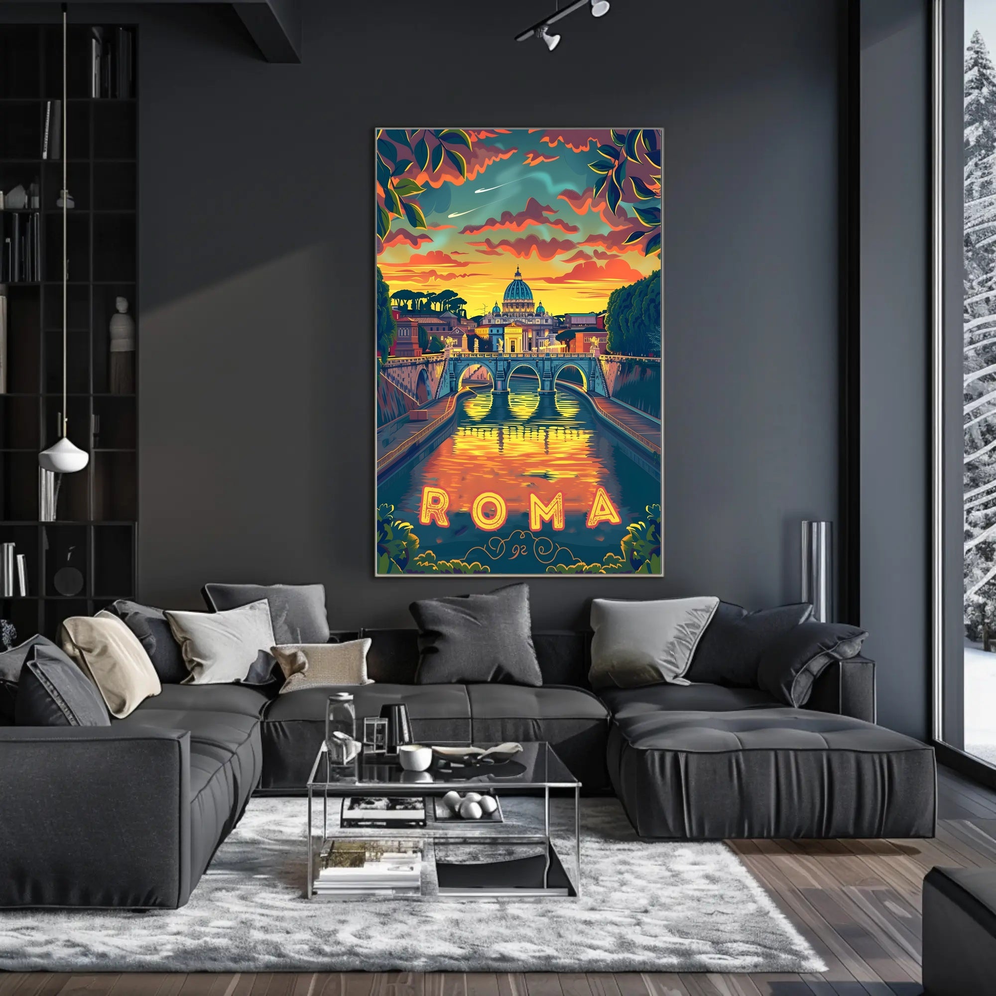 Rome's Majestic Architecture Featured Travel Poster