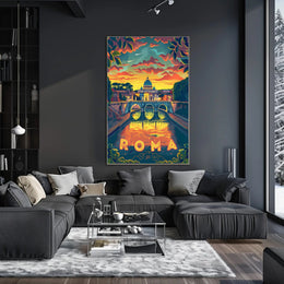 Rome's Majestic Architecture Featured Travel Poster