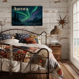 Aurora 2024 Travel Poster Wall Art Print
