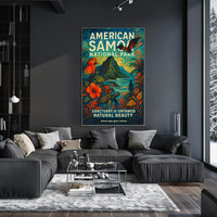 Vibrant Wildlife American Samoa National Park Poster