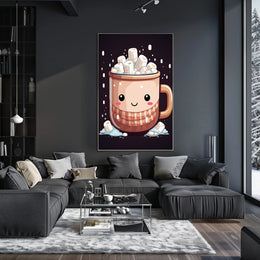 Kawaii Hot Chocolate Mug Illustration Art Poster