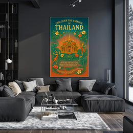 Thailand's Rich Culture Vintage Travel Poster