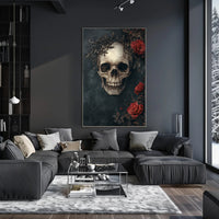 Skull And Roses Poster