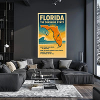 Florida Retro Travel Poster: Explore the Sunshine State
