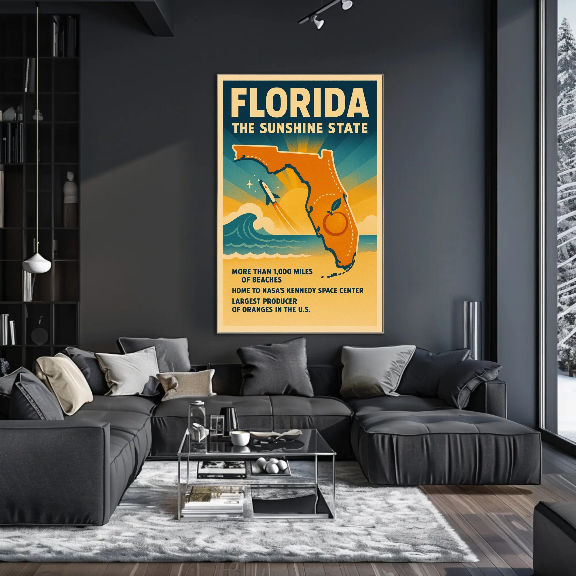Florida Retro Travel Poster: Explore the Sunshine State