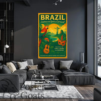 Brazilian Carnival Celebration: Vintage Cultural or Heritage Poster