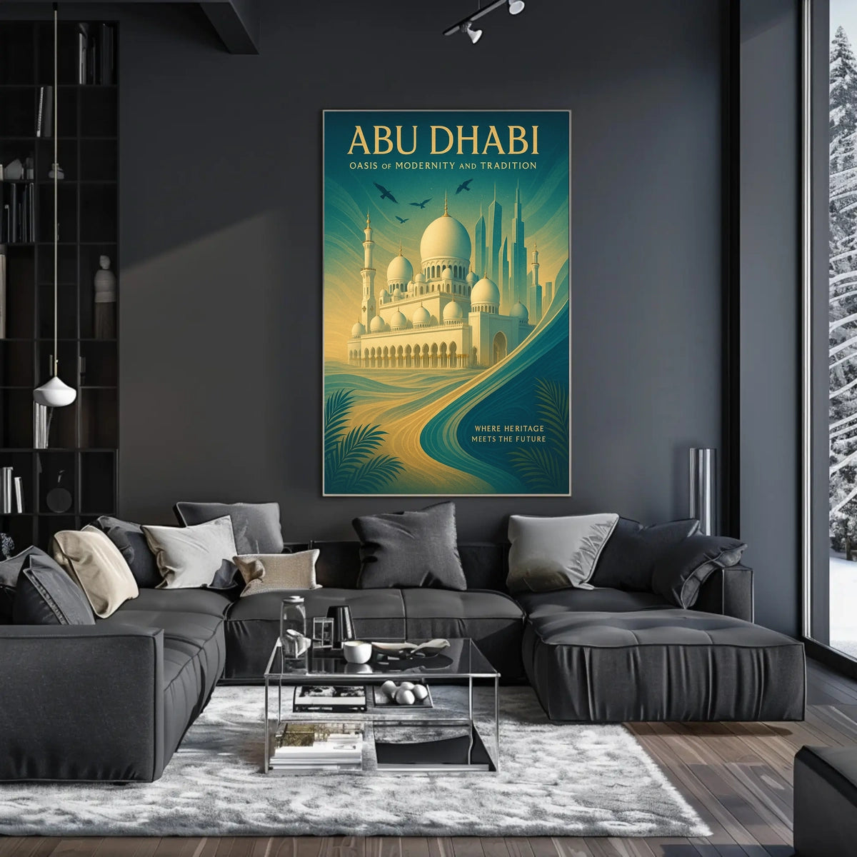 Abu Dhabi Harmony Tradition Meets Modernity Urban or Cityscape Poster