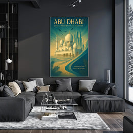 Abu Dhabi Harmony Tradition Meets Modernity Urban or Cityscape Poster