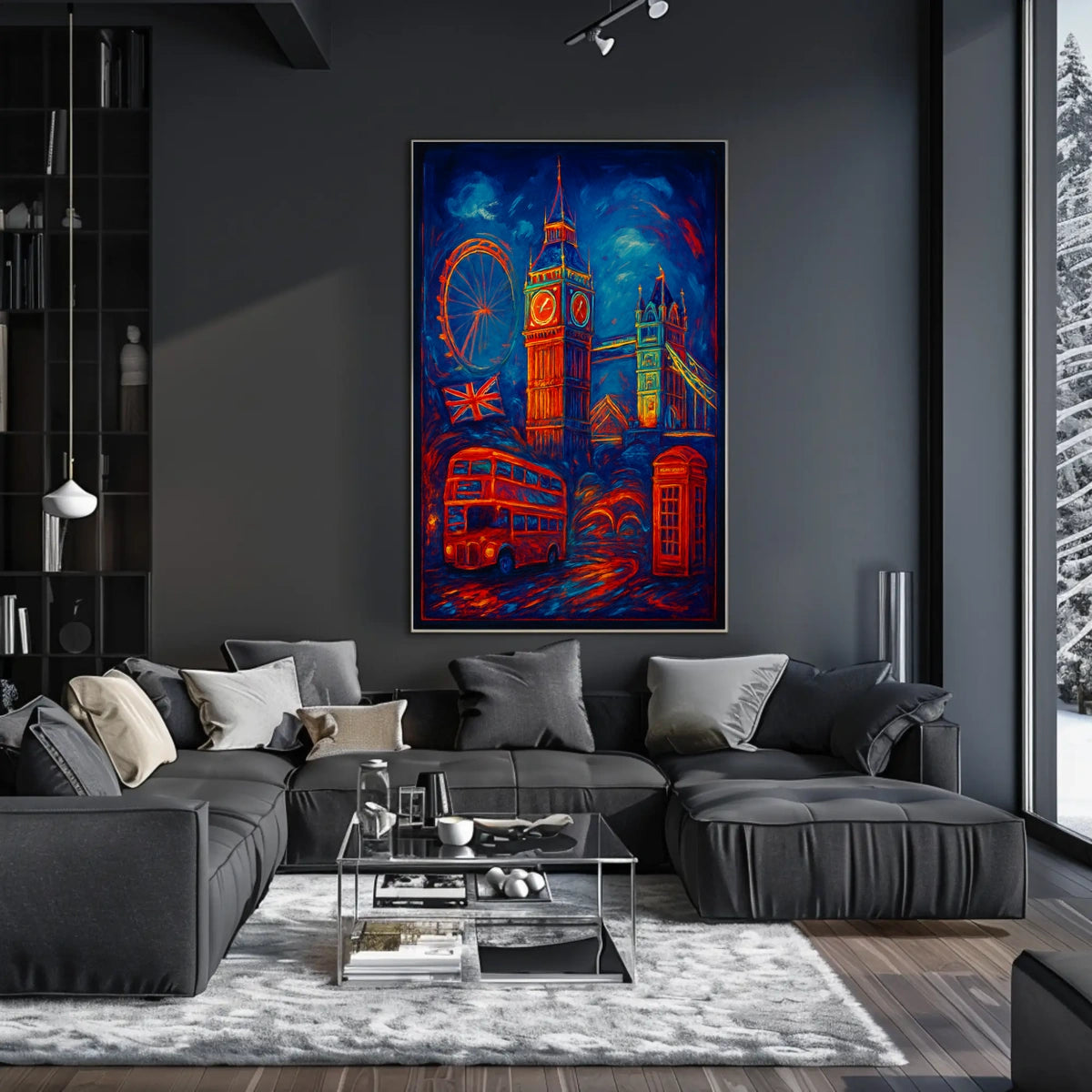 London Landmarks in Vibrant Colors Poster