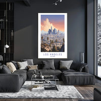 Los Angeles Skyline Serene Illustration Urban or Cityscape Poster PosterGoat