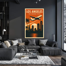 Los Angeles Vintage Travel Poster