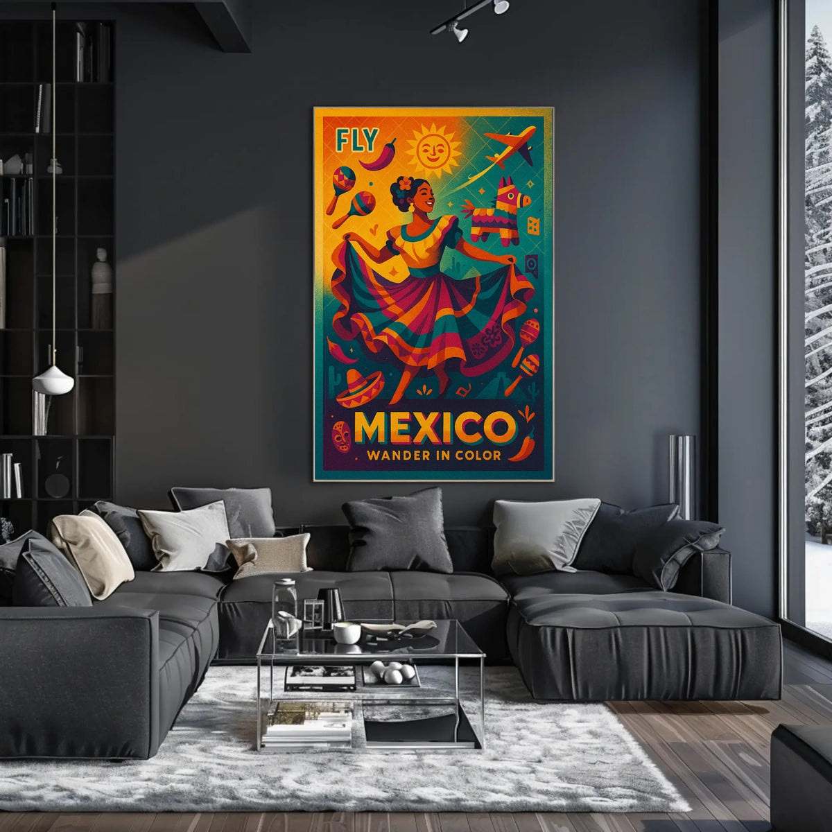 Fly to Mexico Wander in Color Poster