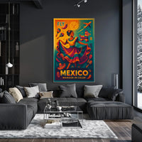 Fly to Mexico Wander in Color Poster