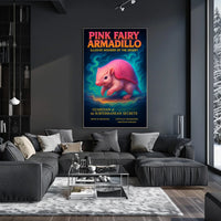 Pink Fairy Armadillo Illusive Wonder of the Desert Poster