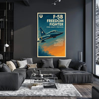 F-5B Freedom Fighter Jet Military Recruitment Poster