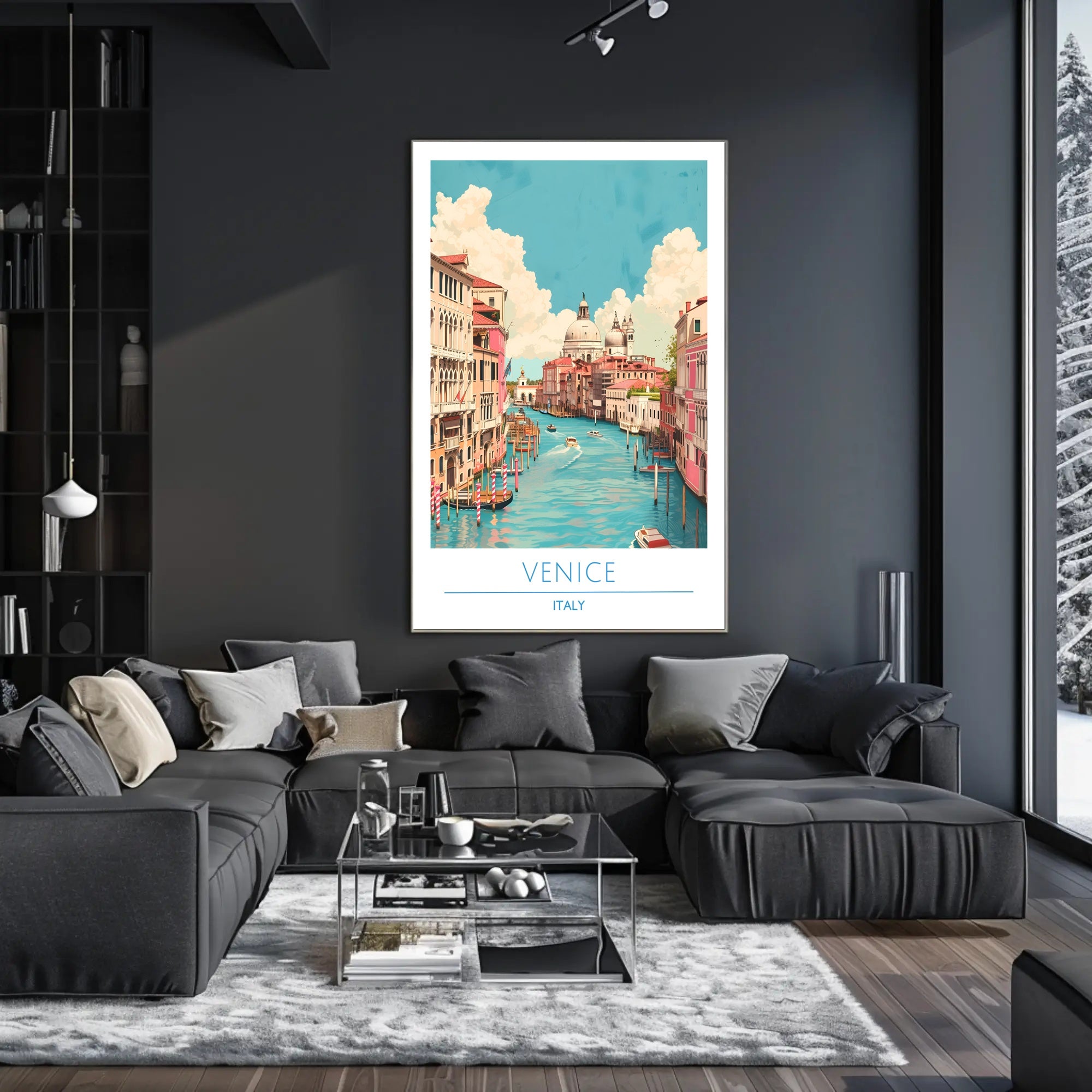 Venetian Waterways: Vintage Travel Poster