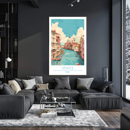 Venetian Waterways: Vintage Travel Poster