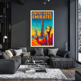 United Arab Emirates Iconic Landmarks Poster