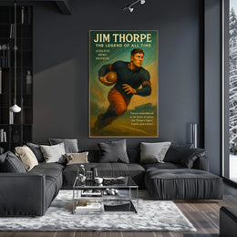 Jim Thorpe Legendary Sports Hero Poster