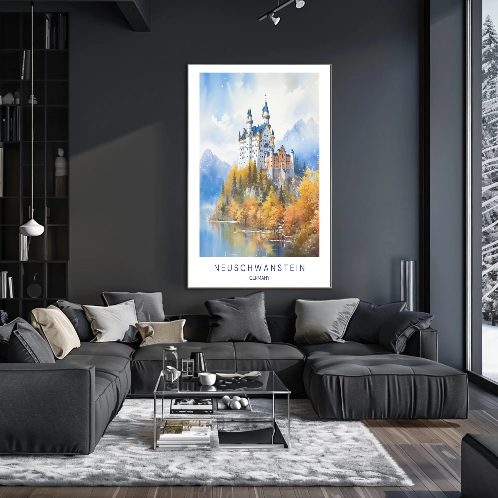 Neuschwanstein Castle Scenic Travel Poster PosterGoat