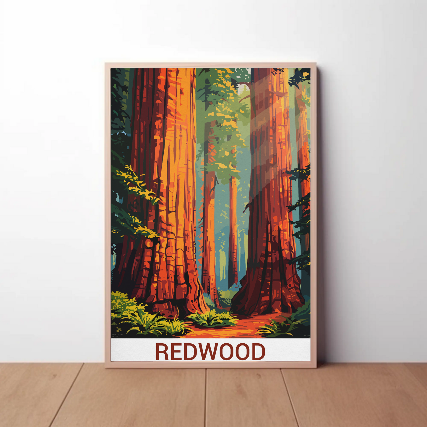 Redwood National Park California Forest Travel Poster
