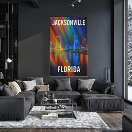 Jacksonville Cityscape Photo Realism Wanderlust Poster
