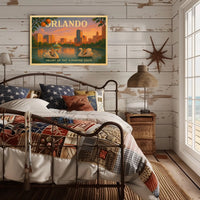 Orlando Travel Poster Heart of the Sunshine State