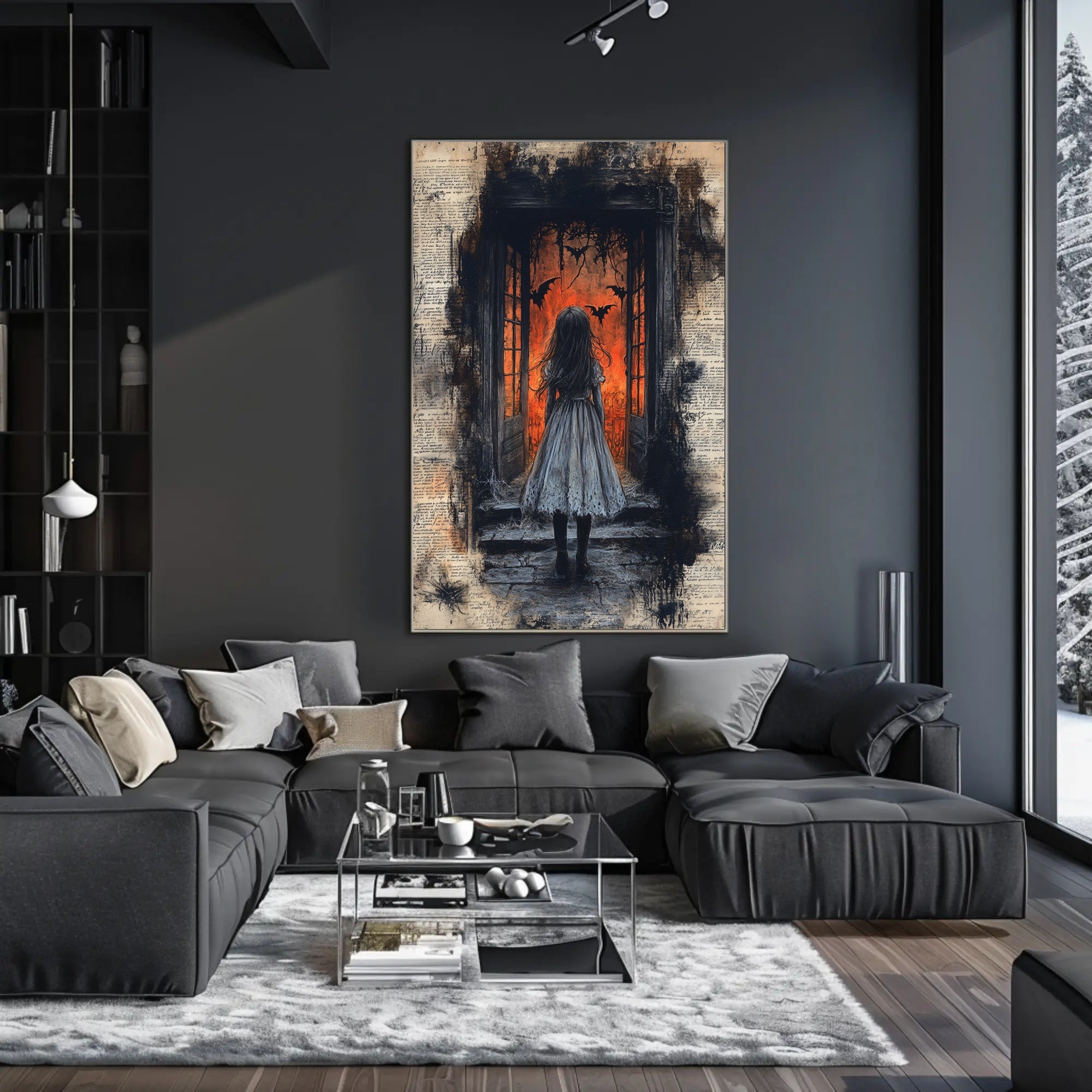 Haunting Gothic Scene Art Print - Abstract or Artistic Poster