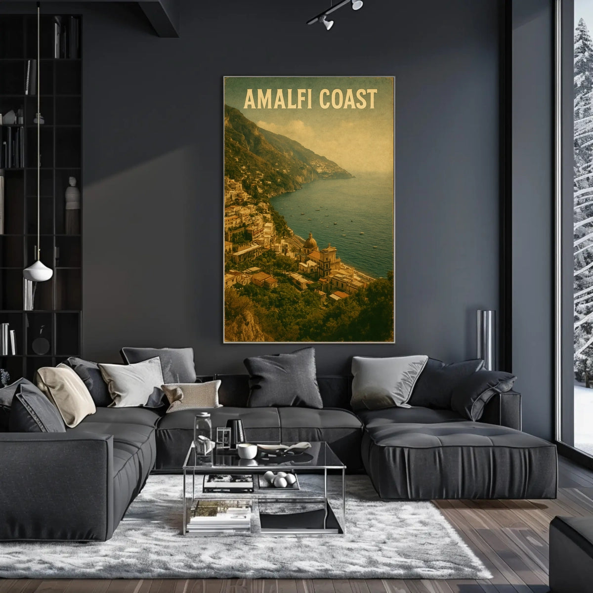 Amalfi Coast Vintage Travel Vintage Poster