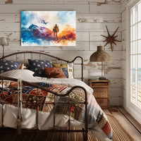 Adventure Awaits: Vibrant Mountain Journey Poster