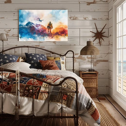Adventure Awaits: Vibrant Mountain Journey Poster