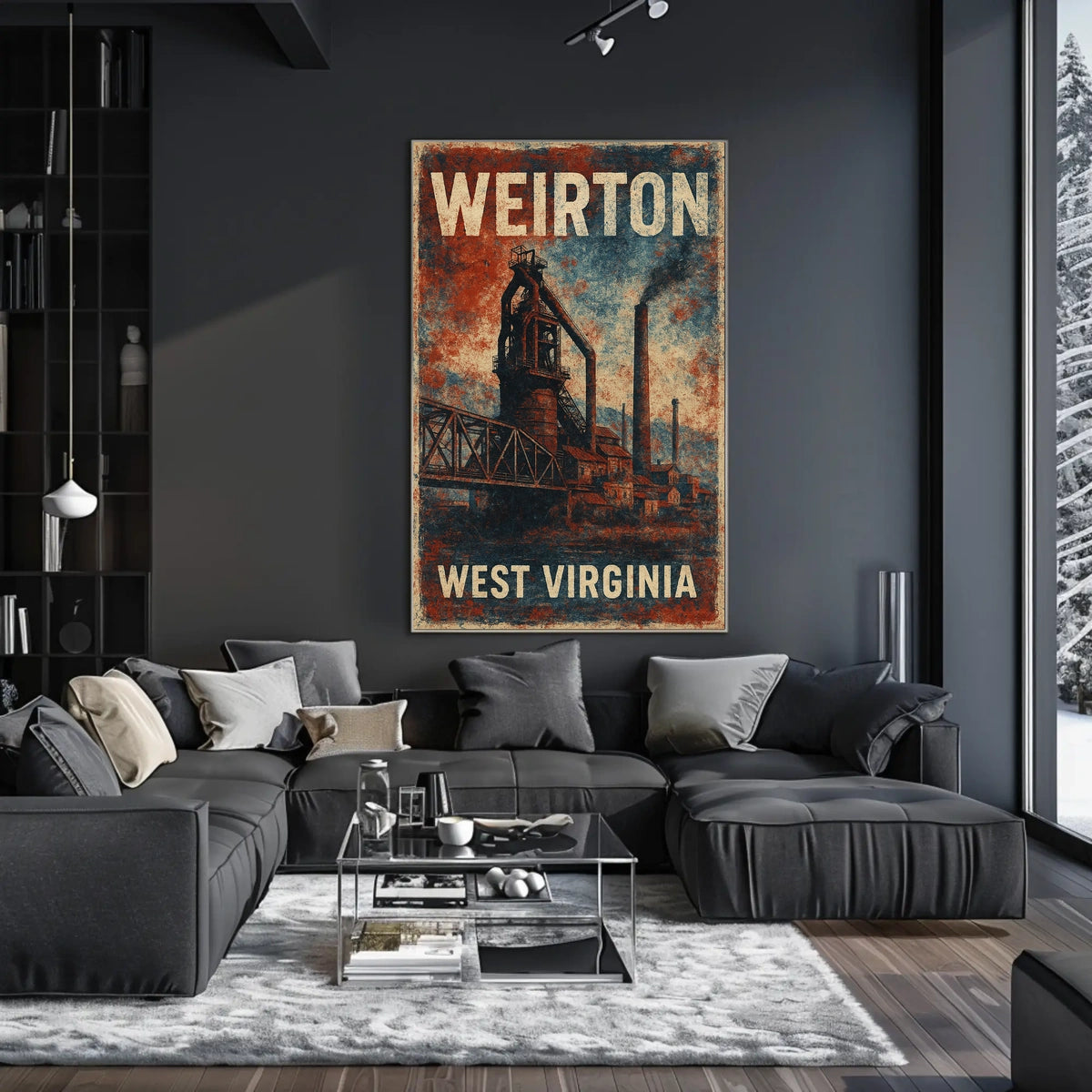 Weirton Steel Mill Vintage Americana Collector Poster