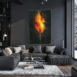 Ignite Your Space: Abstract Flame Art Poster