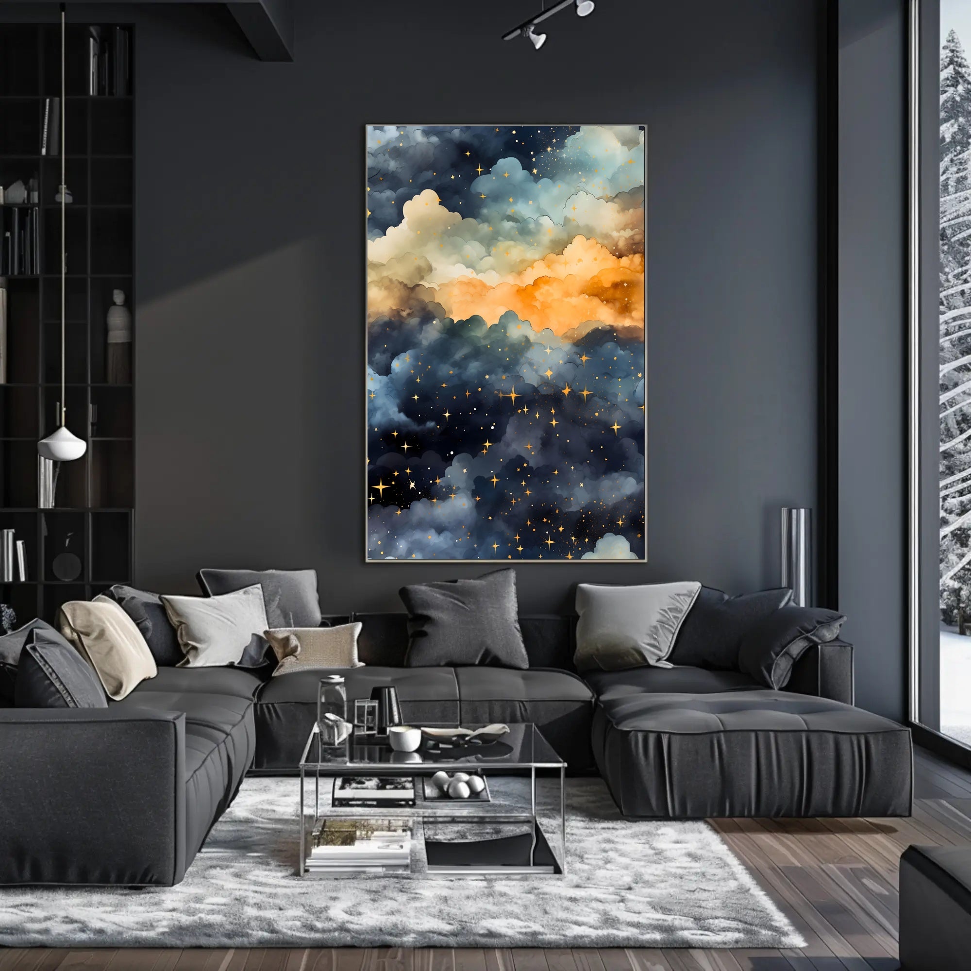 Dreamy Celestial Night Sky: Space or Astronomy Poster