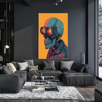 Futuristic Skull Vision Poster for Unique Home Decor PosterGoat