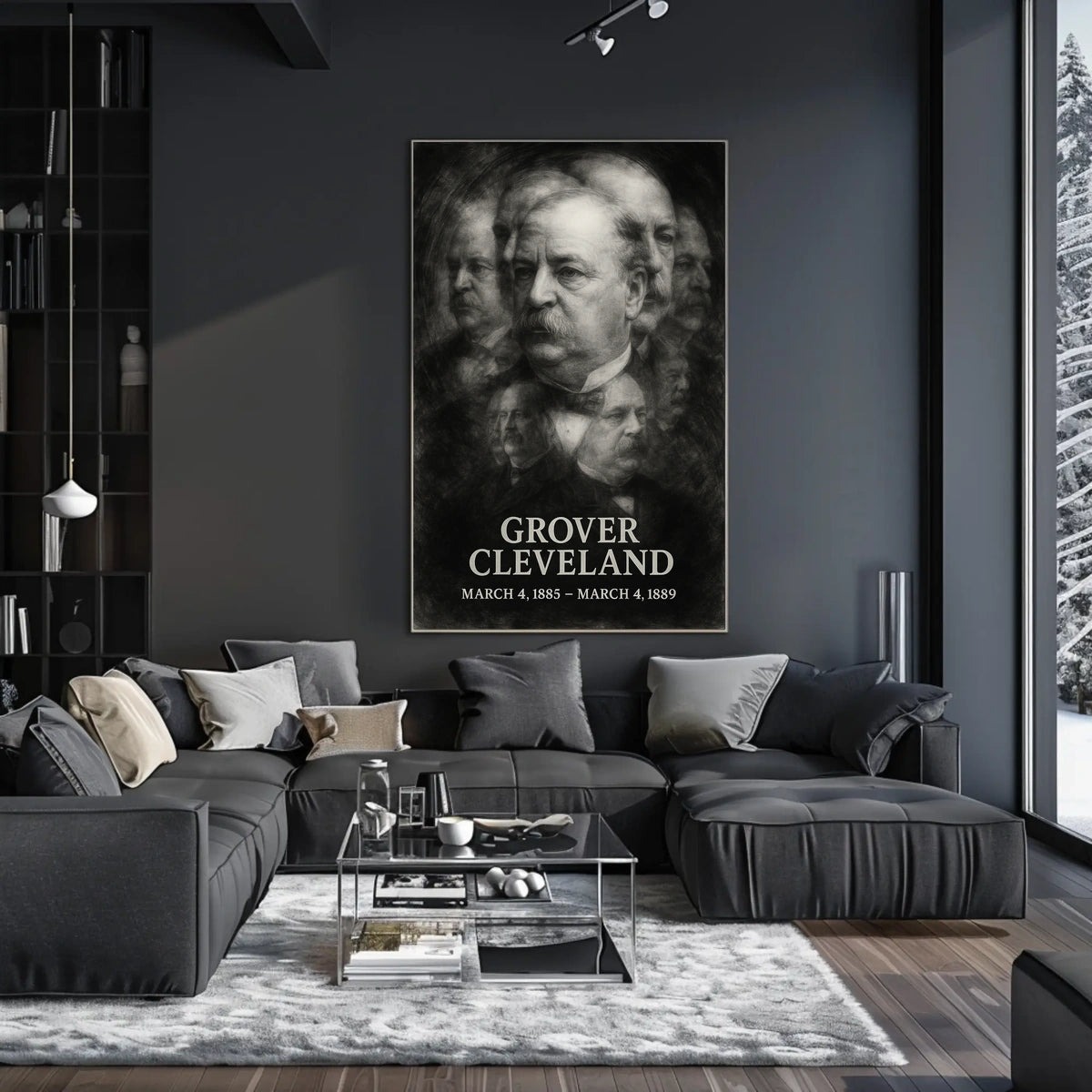 Grover Cleveland 22nd President of the United States Double Exposure Poster