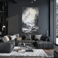 Majestic Winter Mountainscape Romanticism National Park Poster