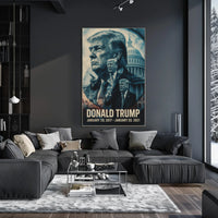 Donald Trump 45th President of the United States Double Exposure Poster