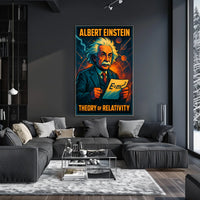 Einstein Relativity Vintage Science Wanderlust Poster