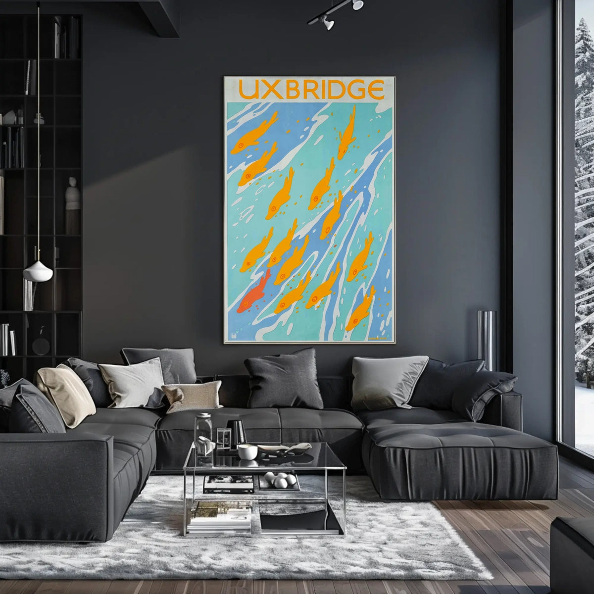 Uxbridge Fish Art Poster