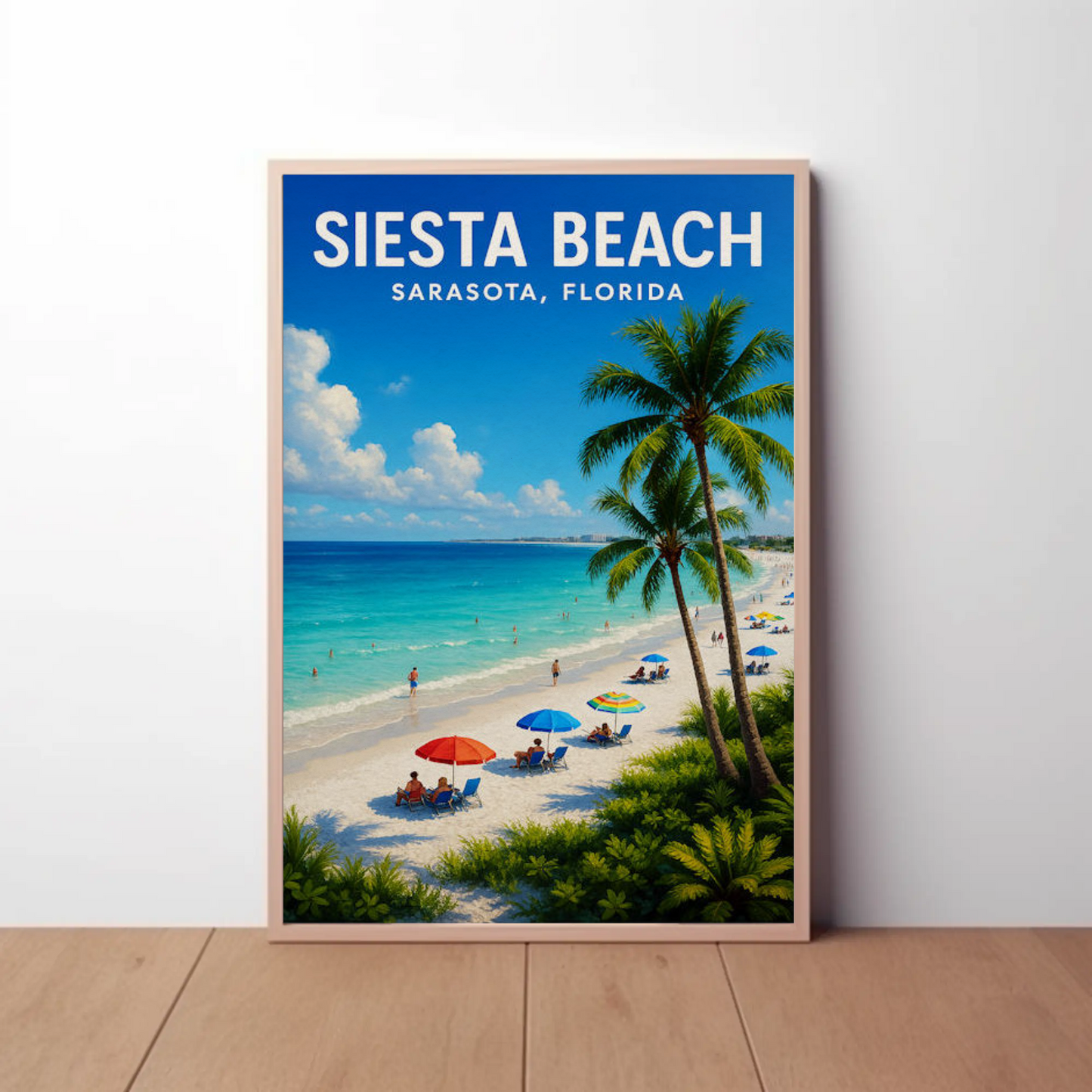 Siesta Beach Sarasota Florida Palm Coast Poster Poster