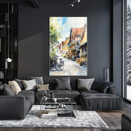 Sweden Gothenburg Haga District City Street Scene Poster